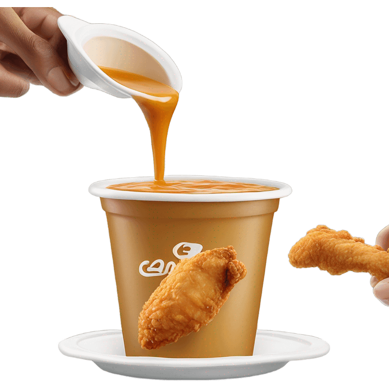 raising cane's chicken dipping into sauce emoji