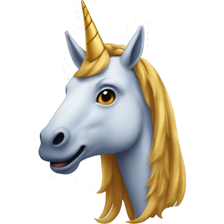 licorne avec une ubergine comme corne emoji