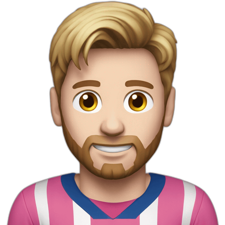 lionel messi pink shirt no badge emoji