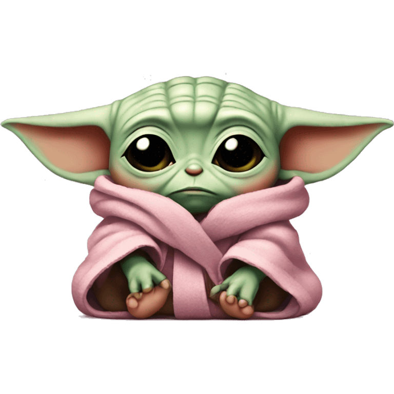 Pink baby yoda sad emoji