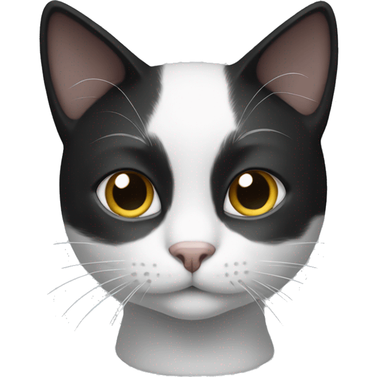 white and black cat emoji