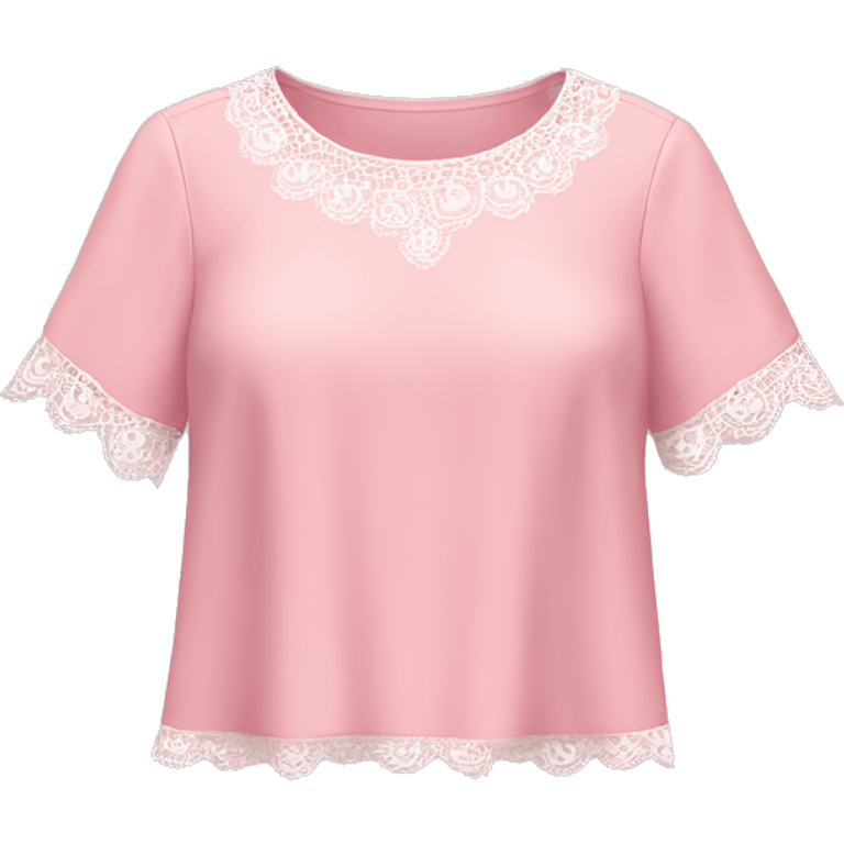  pink top with lace emoji