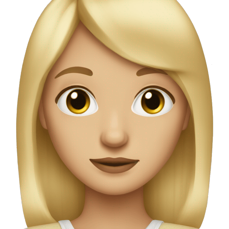 blonde girl with curtain bangs  emoji