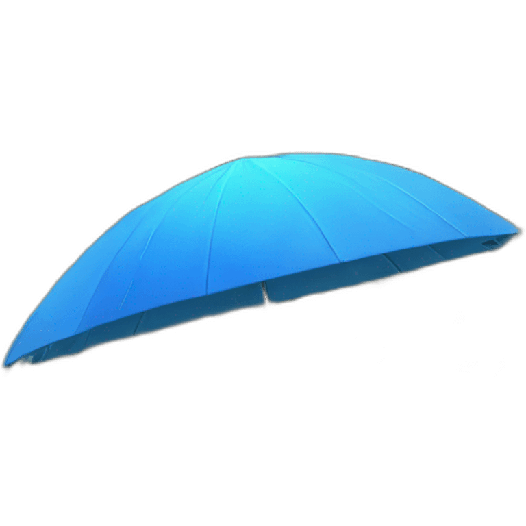 Blue umbrella under banknotes rain emoji