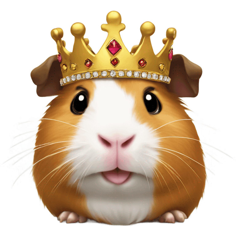 Guinea pig wearing a crown emoji