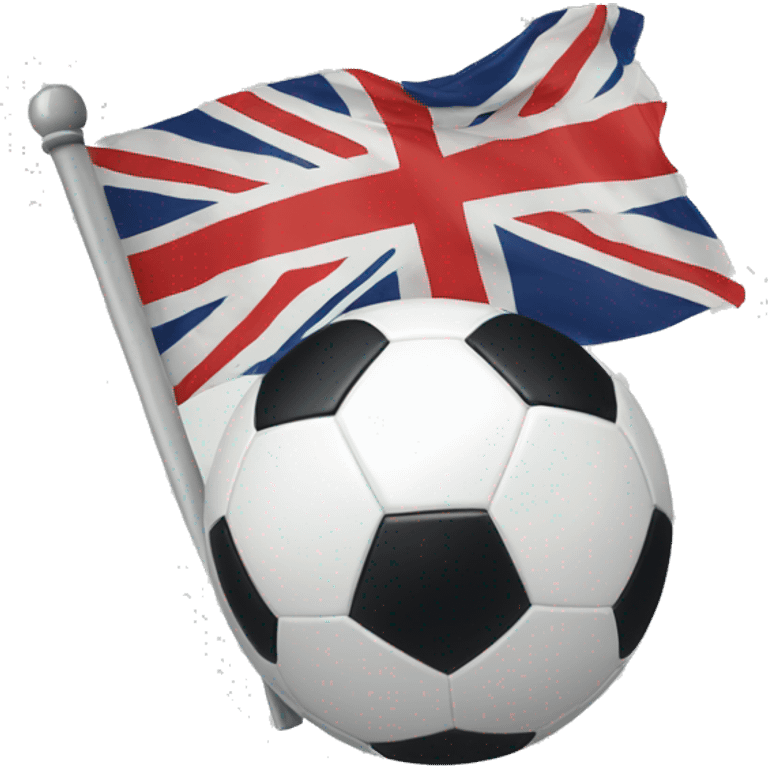 England Flag With A Soccer Ball emoji