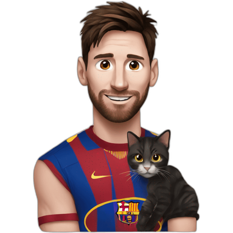 MESSI WITH A CAT emoji