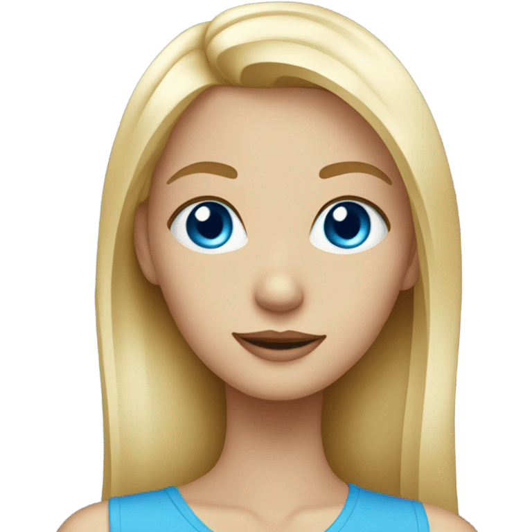 Blonde girl with blue eyes emoji