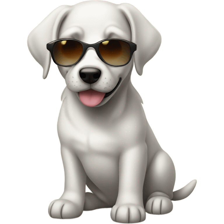 Dog wearing sunglasses ￼ emoji