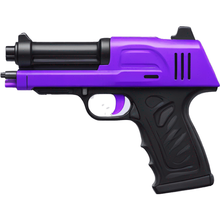 Purple and black Nerf gun with attachments  emoji