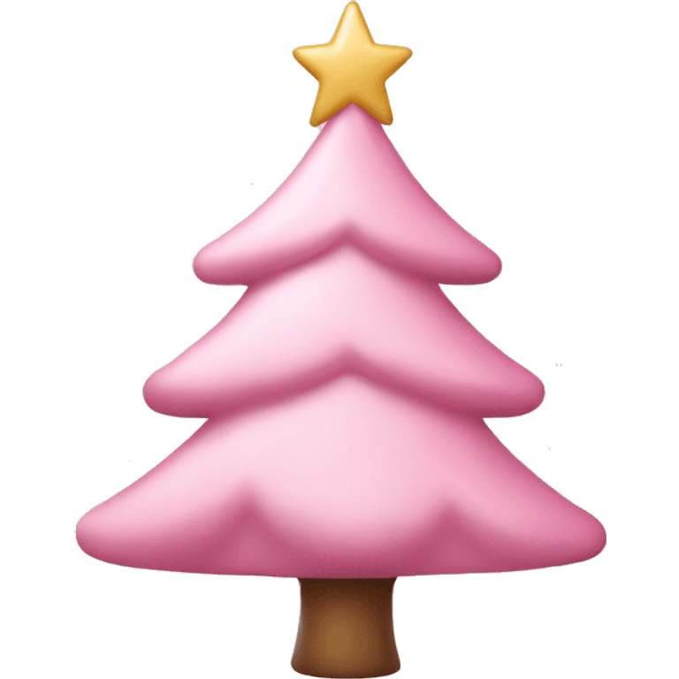 pastel pink christmas tree emoji