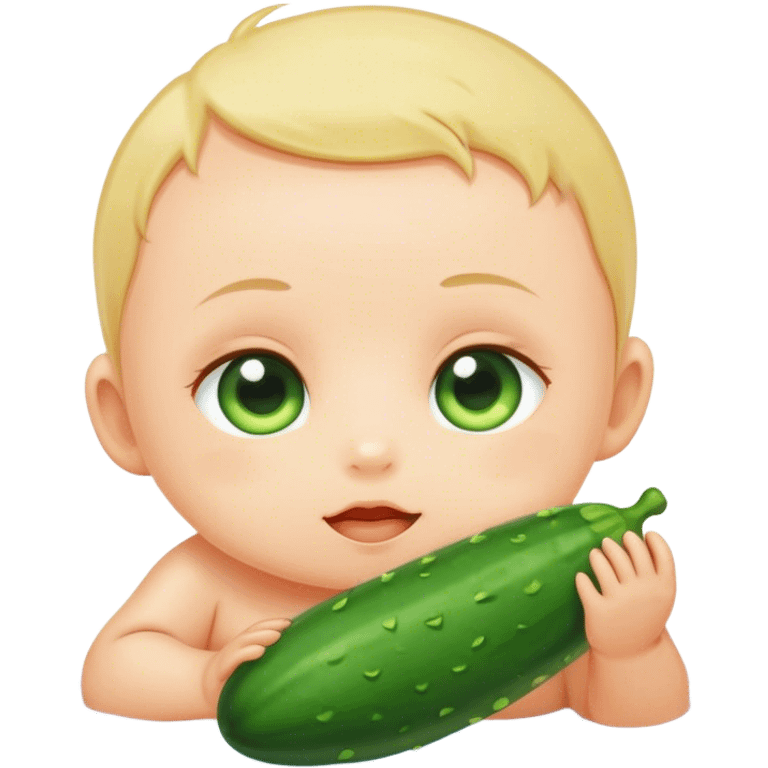 Baby spa day cucumber eyes  emoji