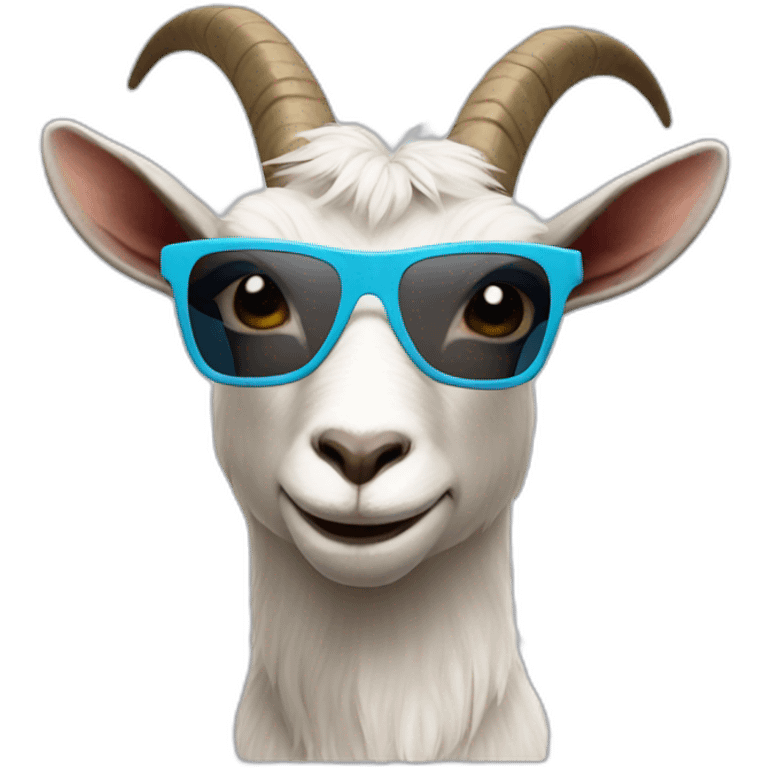 Goat wearing sunglasses emoji