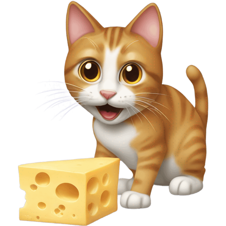 cat with cheese emoji