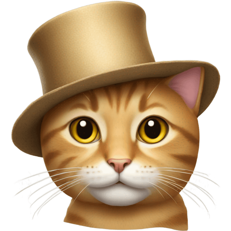 A cat with a hat emoji