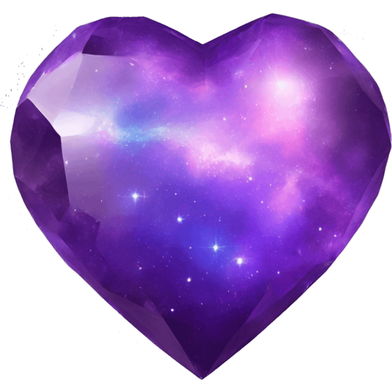 Nebula Gemstone Crystal Heart emoji