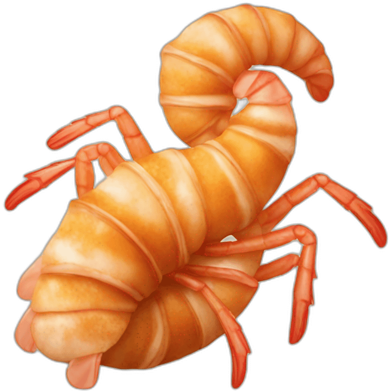 croissant-like shrimp emoji