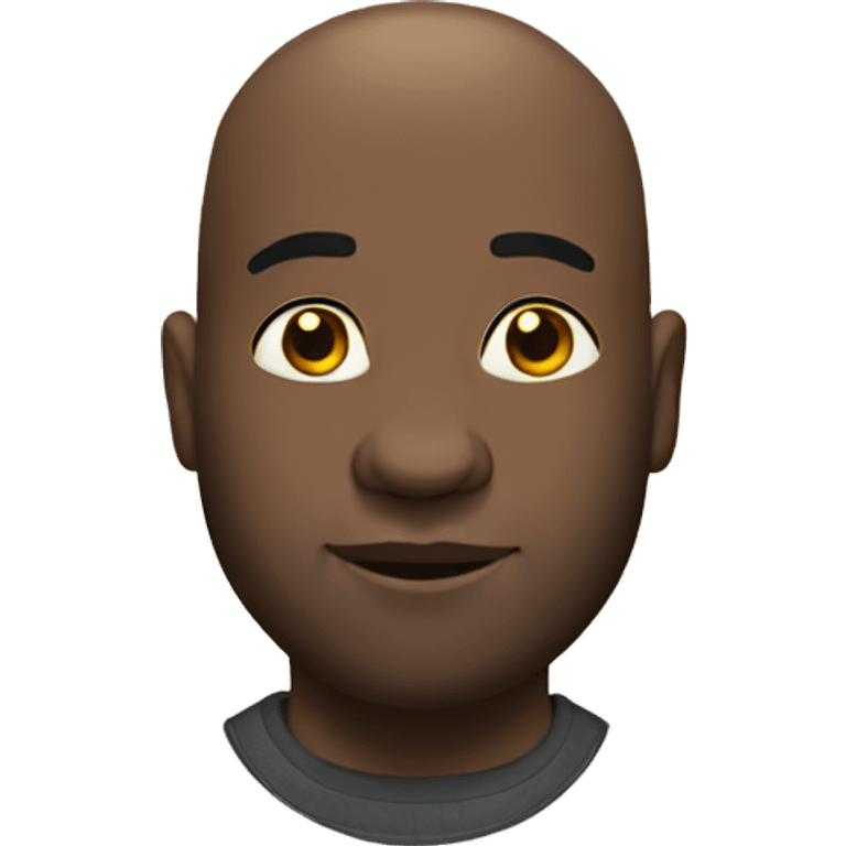 Big black bald guy emoji