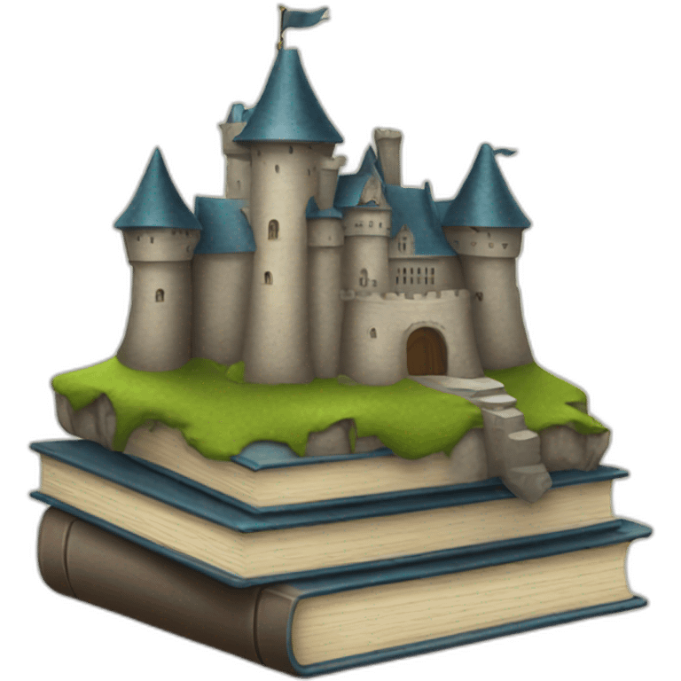 Castle with books emoji