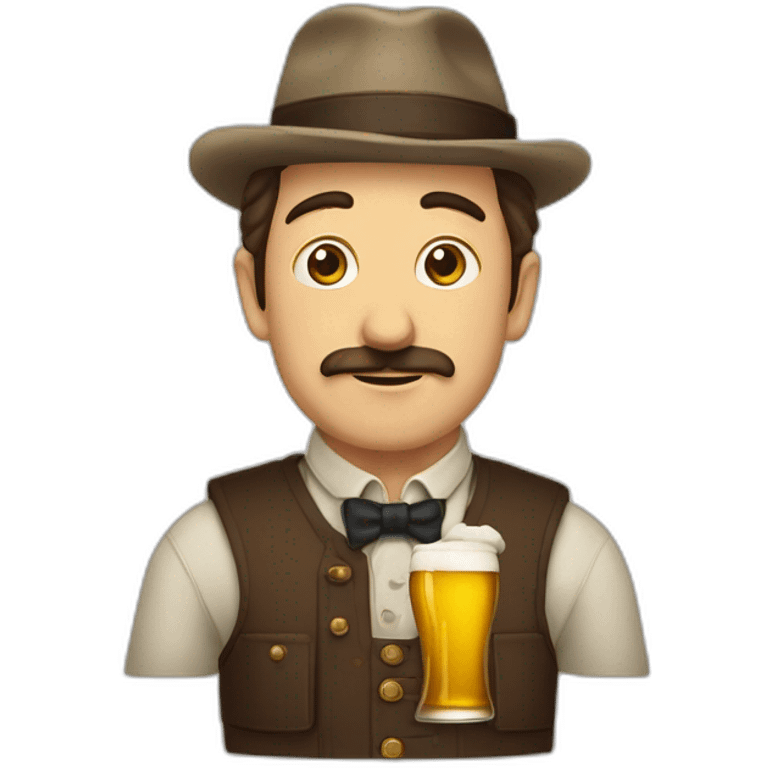 Castor qui boit de la bière emoji