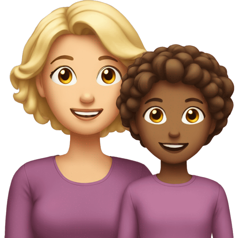 Mom and daughter  emoji