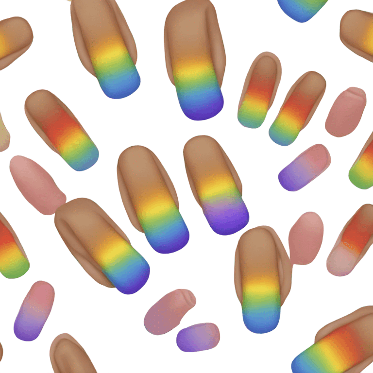 Rainbow fingernails  emoji