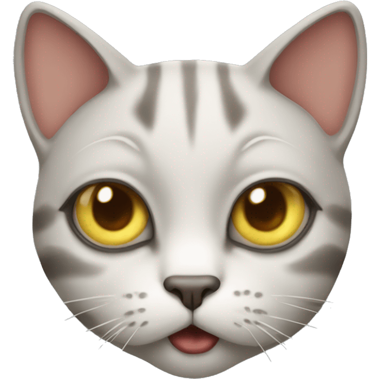 Cat with shoking face  emoji