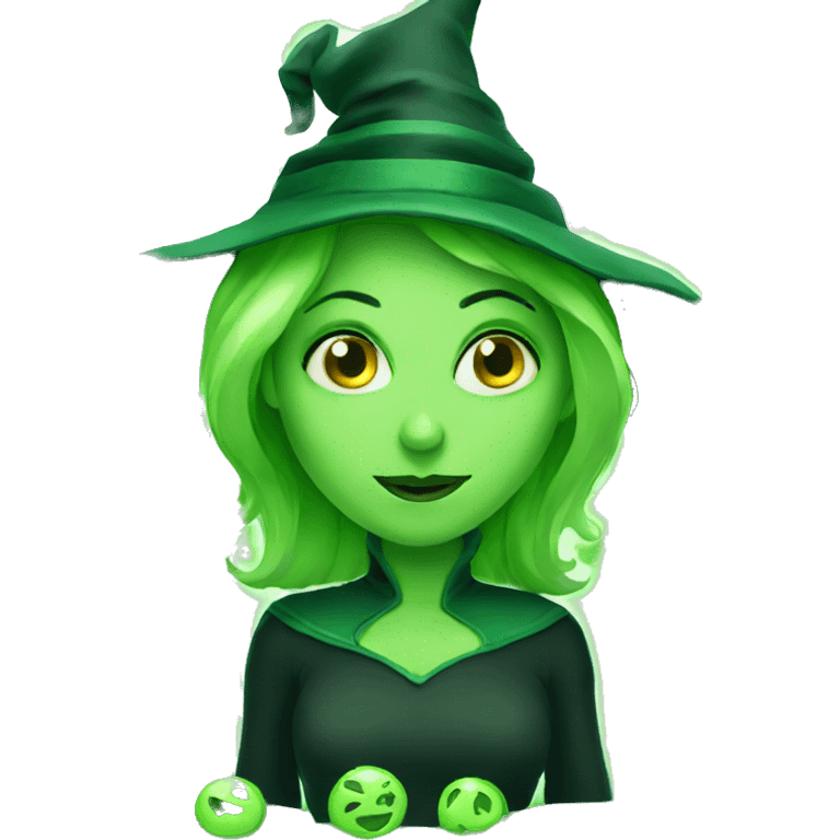 green evil witch emoji