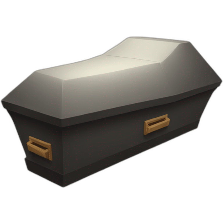 a coffin as a rocket emoji