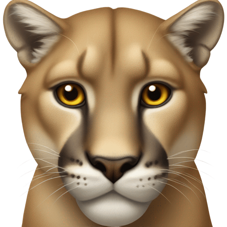 Realistic mountain lion portrait  emoji