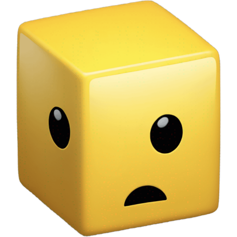 A Yellow emoji box block with 2 black vertical lines  emoji