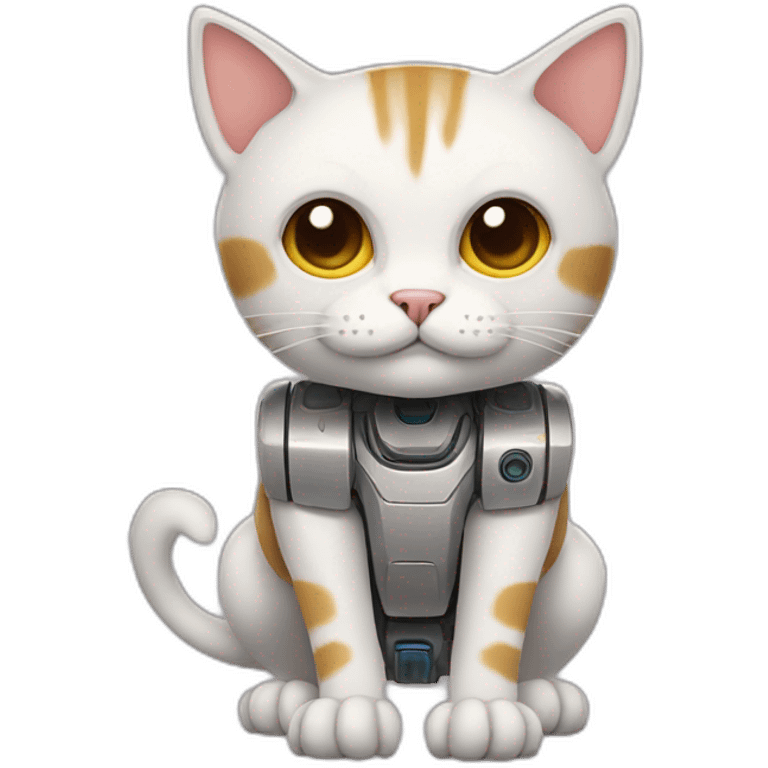 cat with a robot face emoji