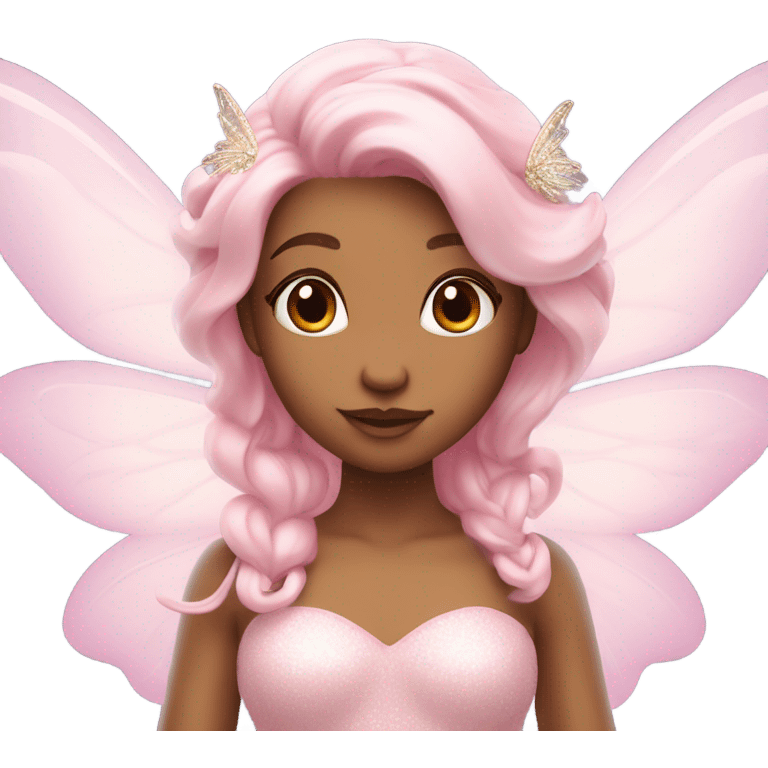 Pastel light pink fairy with sparkles emoji