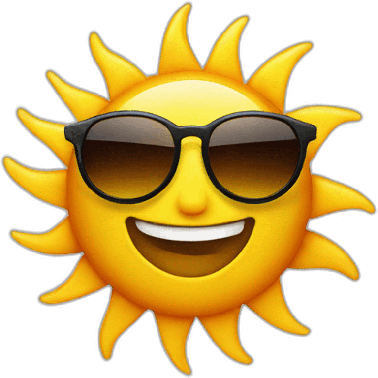 sun wearing sunglasses  emoji