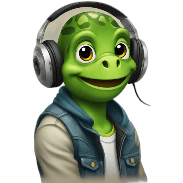 tortuga dj emoji