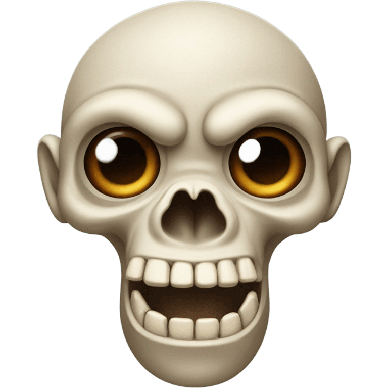 Skull with the Monkey Em emoji