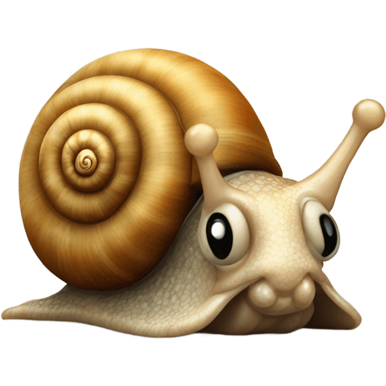 Crying French snail emoji