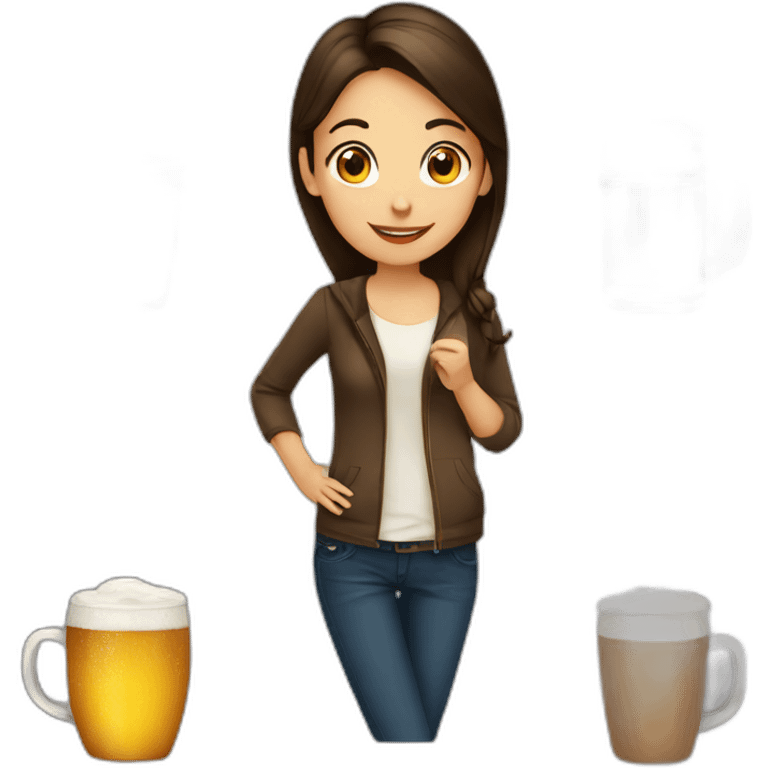 girl-beer-coffee emoji