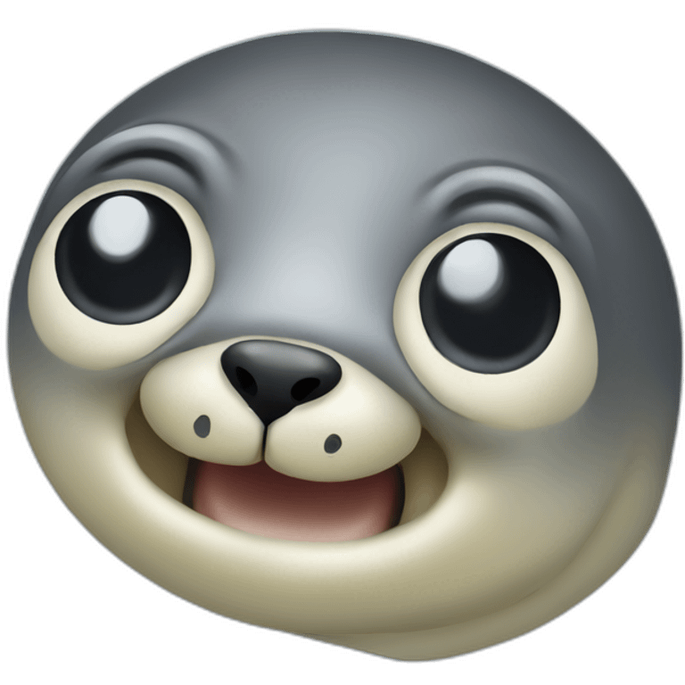 Seal's nostrils with an eel emoji