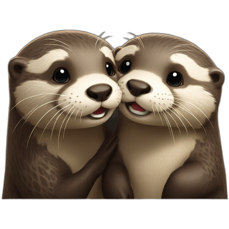 Otter kissing other otter  emoji