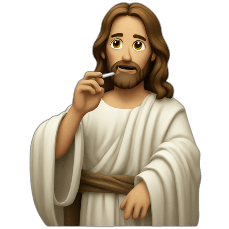 Jesus-smoking emoji