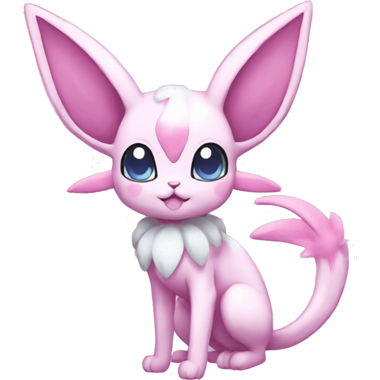 Kawaii Sylveon-Espeon-Pokémon full body emoji