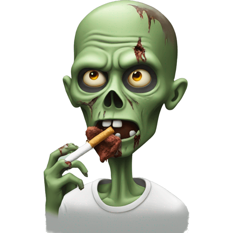 Zombie smoking emoji