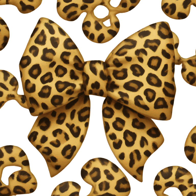 leopard print bow  emoji