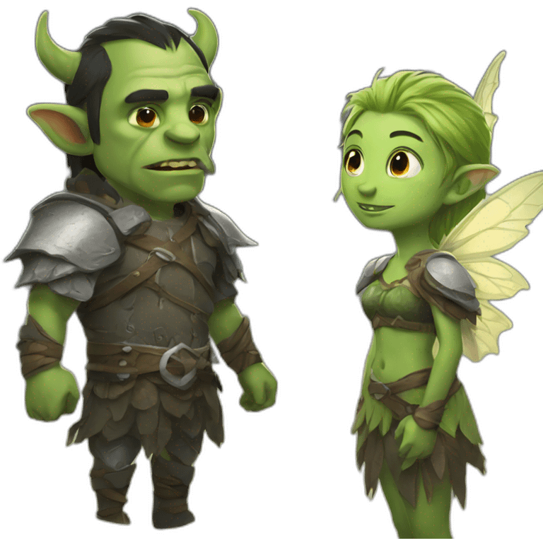 Orc and fairy emoji