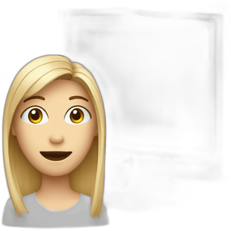 Computer display with video call on it emoji