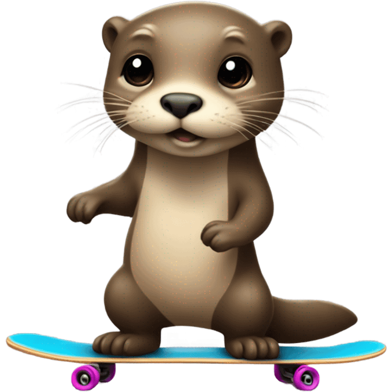 otter on a skateboard emoji