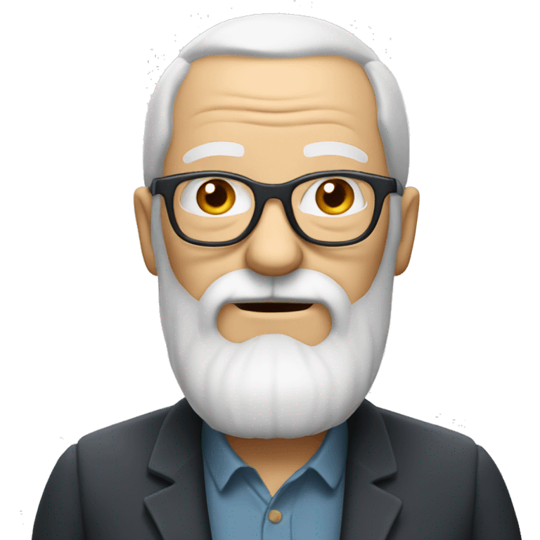 White old man with long white beard and glasses emoji