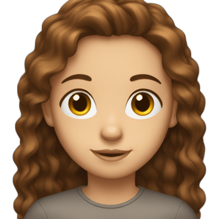 a brown hair developper emoji