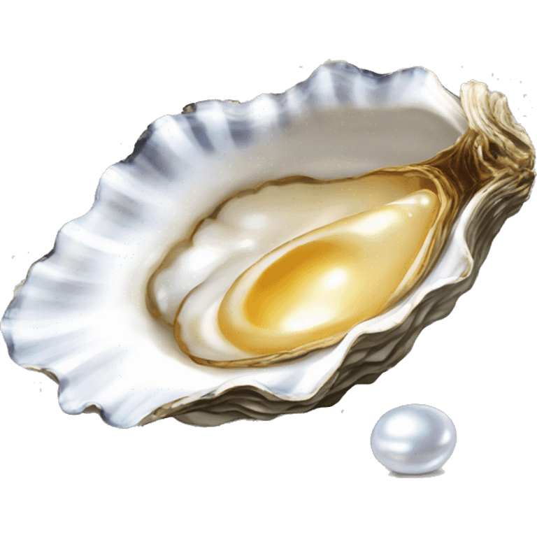 The oyster opened its mouth and there was a pearl inside emoji